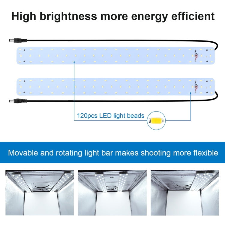 PULUZ Photo Studio Light Box Portable 60 x 60 x 60 cm Light Tent LED 5500K White Light Dimmable Mini 36W Photography Studio Tent Kit with 6 Removable Backdrops (Black Orange White Green Blue Red)(EU Plug) - free shipping - PMC TechLife - Order now!