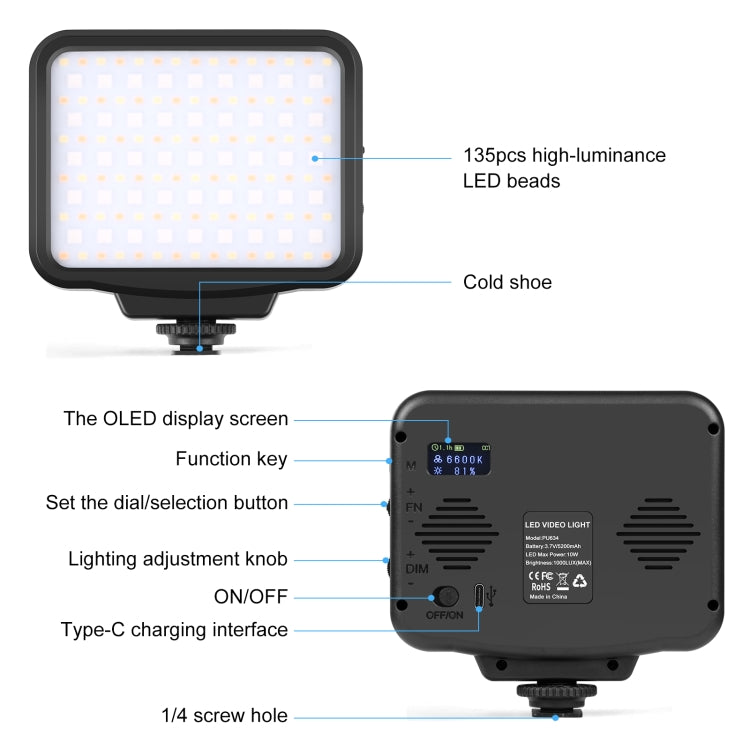 PULUZ Pocket 2500-9900K+RGB Full Color Beauty Fill Light Handheld On-Camera Photography LED Light -  by PULUZ | Online Shopping South Africa | PMC TechLife | Buy Now Pay Later Mobicred