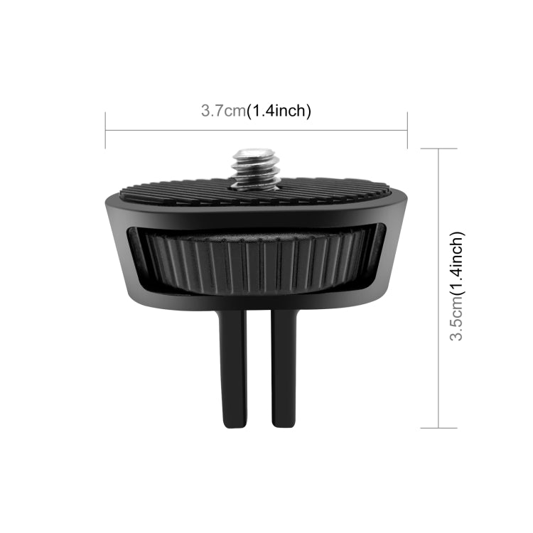 PULUZ 1/4 inch Screw Adjustable ABS Action Camera Tripod Adapter (Black) - Connection Mount by PULUZ | Online Shopping South Africa | PMC TechLife