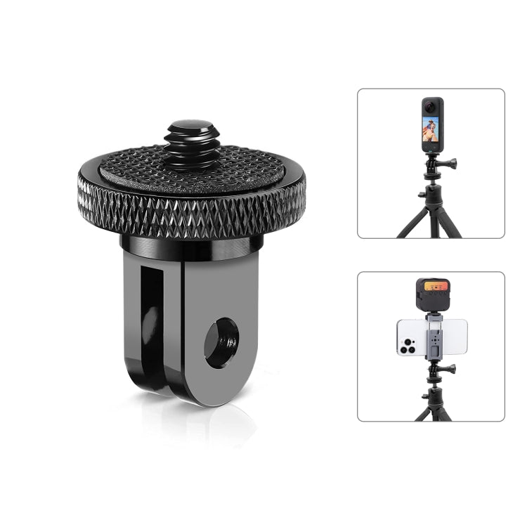 PULUZ 1/4 inch Screw Metal Tripod Mount Action Camera Adapter (Black) - Connection Mount by PULUZ | Online Shopping South Africa | PMC TechLife | Buy Now Pay Later Mobicred