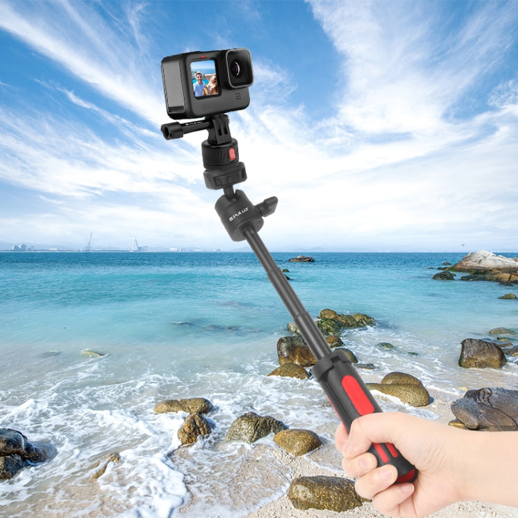 PULUZ Action Camera 1/4 inch Magnetic Base Adapter (Black) - Connection Mount by PULUZ | Online Shopping South Africa | PMC TechLife | Buy Now Pay Later Mobicred