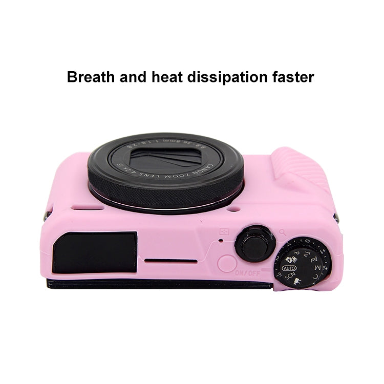 PULUZ Soft Silicone Protective Case for Canon EOS G7 X Mark II(Pink) - Protective Case by PULUZ | Online Shopping South Africa | PMC TechLife | Buy Now Pay Later Mobicred
