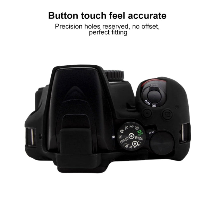 PULUZ Soft Silicone Protective Case for Nikon D3500(Black) - free shipping - PMC TechLife - Order now!