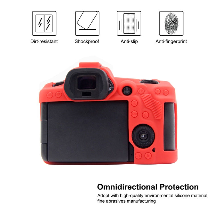 PULUZ Soft Silicone Protective Case for Canon EOS R5(Red) - Protective Case by PULUZ | Online Shopping South Africa | PMC TechLife | Buy Now Pay Later Mobicred