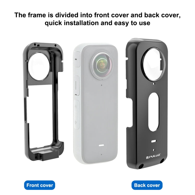 For Insta360 X3 PULUZ Metal Protective Cage Rig Housing Frame with Lens Protector(Black) - free shipping - PMC TechLife - Order now!