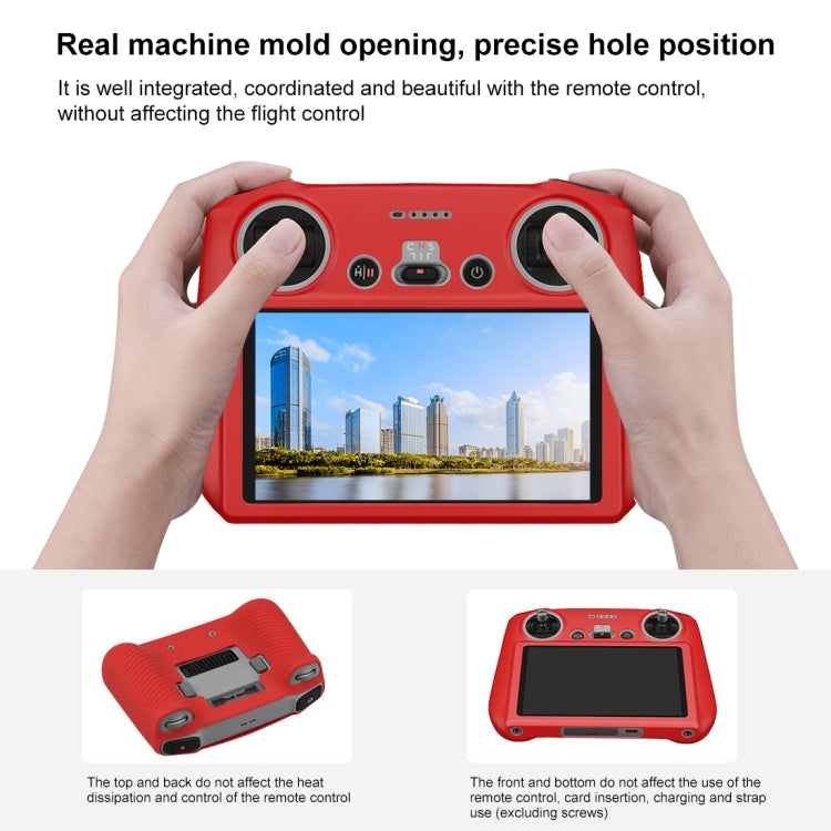 For DJI Mini 3 Pro / DJI RC with Screen PULUZ Silicone Protective Case(Red) - free shipping - PMC TechLife - Order now!