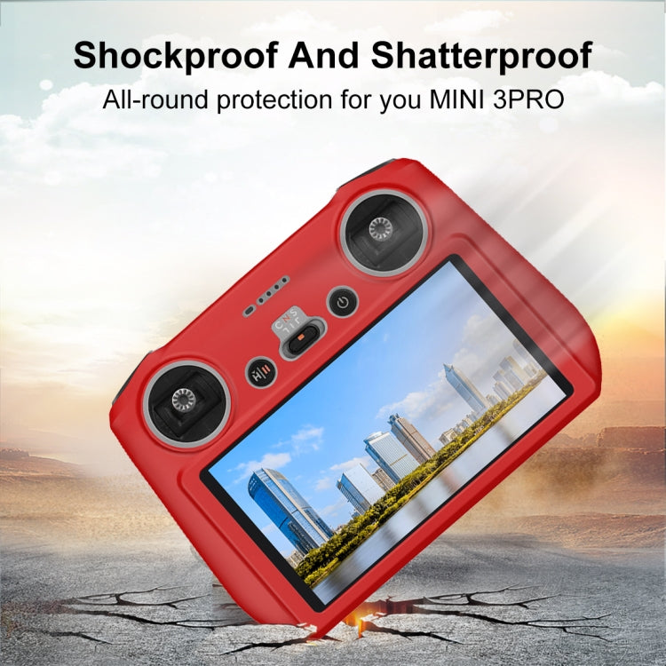 For DJI Mini 3 Pro / DJI RC with Screen PULUZ Silicone Protective Case(Red) - free shipping - PMC TechLife - Order now!