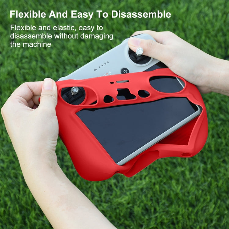 For DJI Mini 3 Pro / DJI RC with Screen PULUZ Silicone Protective Case(Red) - free shipping - PMC TechLife - Order now!