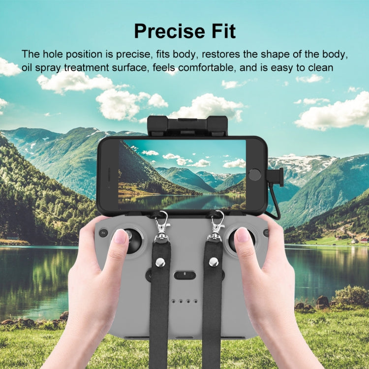 PULUZ Shockproof Anti-scratch Silicone Case with Neck Strap For DJI Mini 3 / 3 Pro / Mavic 3 / Air 2S / Mini 2 Remote Control (Grey) - Cases & Bags by PULUZ | Online Shopping South Africa | PMC TechLife | Buy Now Pay Later Mobicred
