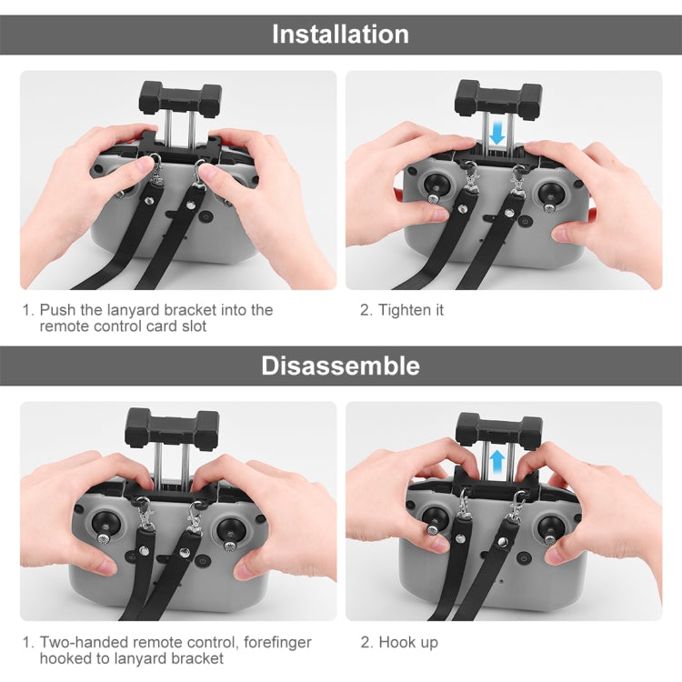 PULUZ Shockproof Anti-scratch Silicone Case with Neck Strap For DJI Mini 3 / 3 Pro / Mavic 3 / Air 2S / Mini 2 Remote Control (Grey) - Cases & Bags by PULUZ | Online Shopping South Africa | PMC TechLife | Buy Now Pay Later Mobicred