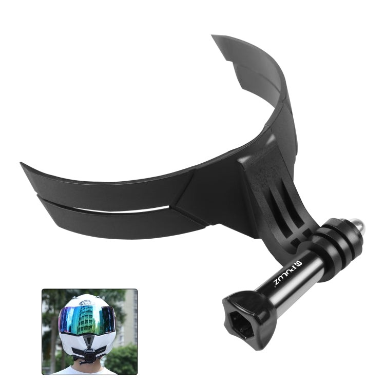 PULUZ Bending Action Camera Motorcycle Helmet Chin Mount (Black) - Helmet Mount by PULUZ | Online Shopping South Africa | PMC TechLife