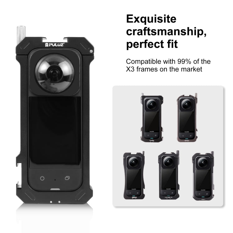 For Insta360 X3 PULUZ Lens Guard Optical Glass Protective Cover (Black) - free shipping - PMC TechLife - Order now!