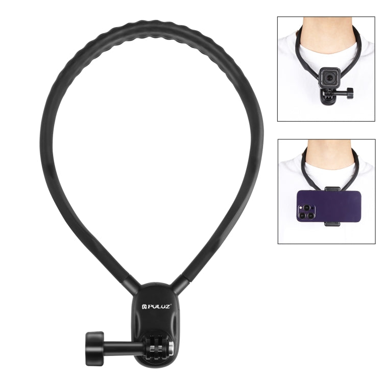 PULUZ Lazy Neck Bracket POV View Mount for GoPro Action Cameras (Black) - Holder by PULUZ | Online Shopping South Africa | PMC TechLife | Buy Now Pay Later Mobicred