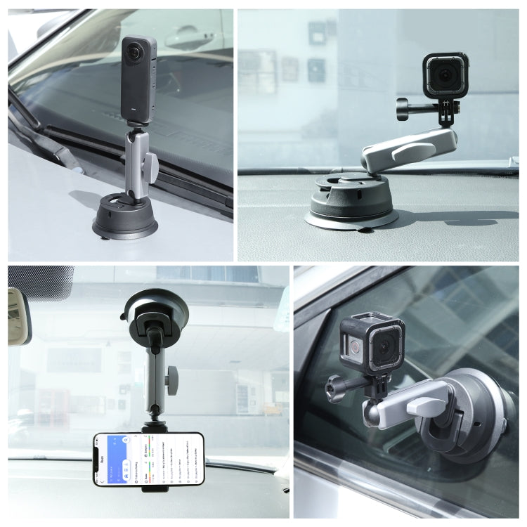 PULUZ Car Suction Cup Arm Mount with Mount Adapter & Long Screw - Helmet Mount by PULUZ | Online Shopping South Africa | PMC TechLife