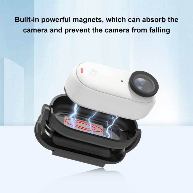 For Insta360 GO3 / GO 3S PULUZ Easy Clip Hat Clip Quick Release Clamp Magnetic Frame Fixed Mount (Black) - Mount & Holder by PULUZ | Online Shopping South Africa | PMC TechLife | Buy Now Pay Later Mobicred