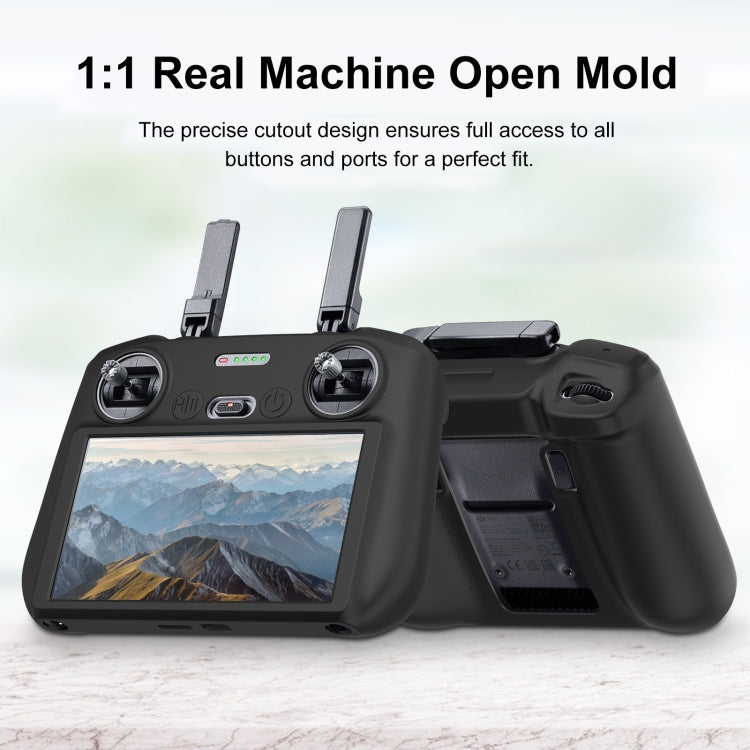 For DJI Mini 4 Pro / Air 3 Remote Control / DJI RC 2 with Screen PULUZ Silicone Protective Case (Black) - Carry Cases & Bags by PULUZ | Online Shopping South Africa | PMC TechLife | Buy Now Pay Later Mobicred