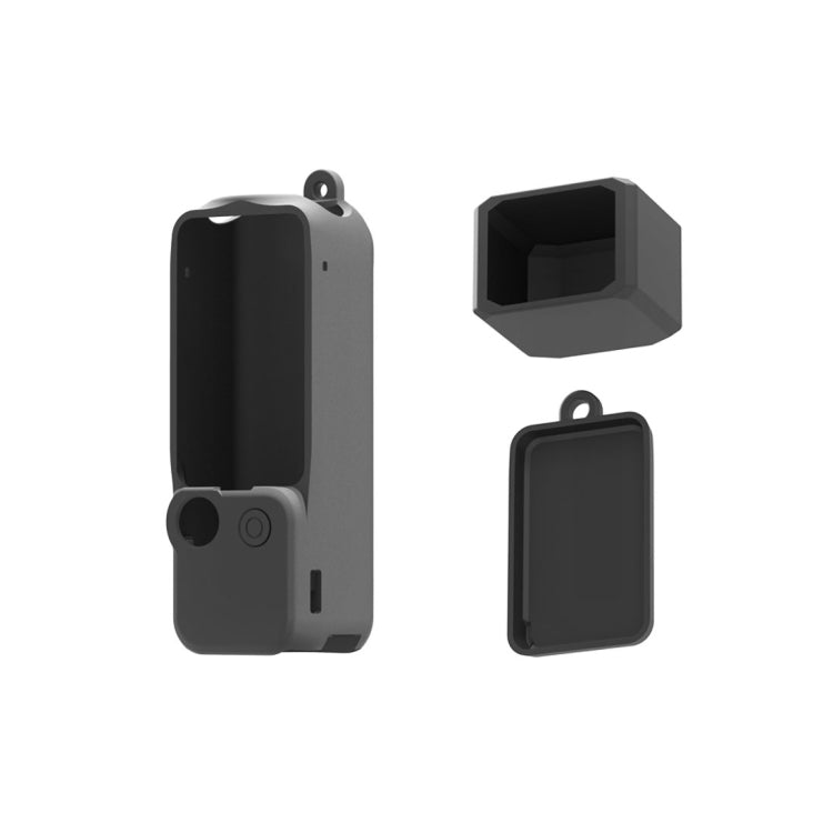 For DJI OSMO Pocket 3 PULUZ  3 in 1 Silicone Cover Case Set (Black) - free shipping - PMC TechLife - Order now!