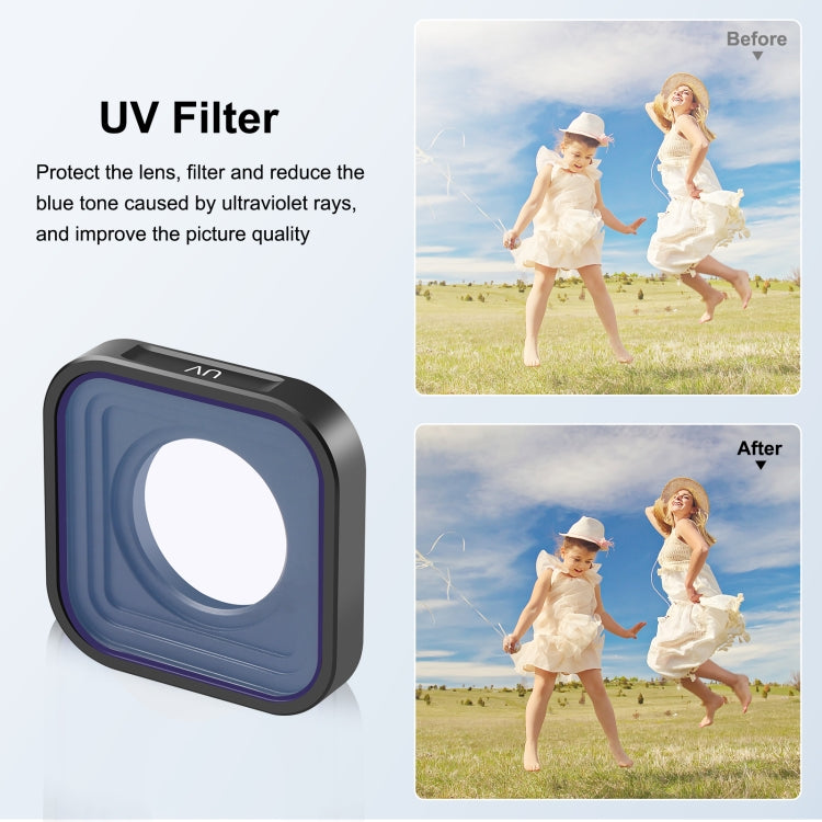 PULUZ Action Camera UV Lens Filter For GoPro Hero11 Black / Hero11 Black mini / HERO10 Black / HERO9 Black - free shipping - PMC TechLife - Order now!