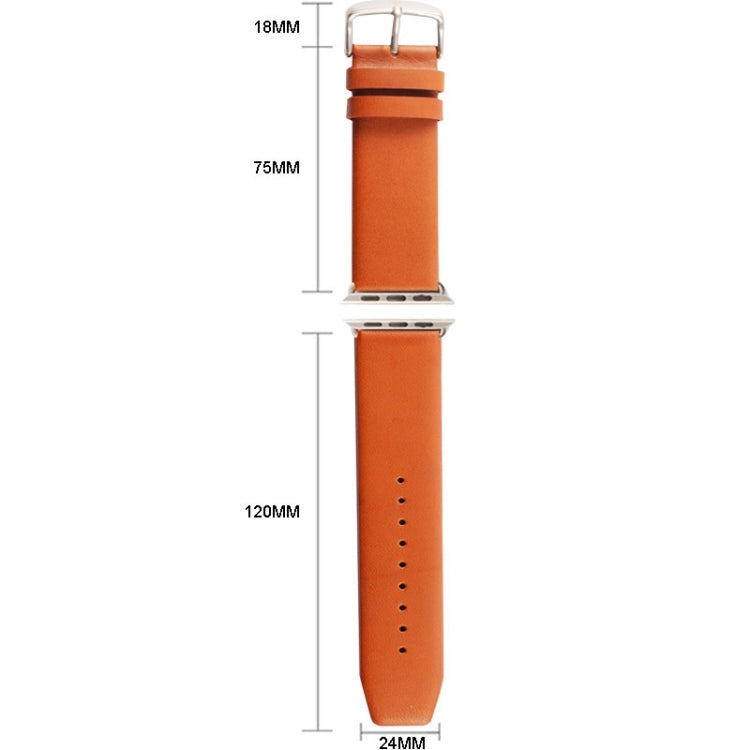 Kakapi for Apple Watch 42mm Subtle Texture Brushed Buckle Genuine Leather Watch Band with Connector(Coffee) - free shipping - PMC TechLife - Order now!
