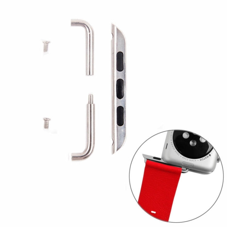 For Apple Watch 42 / 44 / 45mm Metal Strap Connector Metal Buckle, Pair(Silver) - Others by PMC TechLife | Online Shopping South Africa | PMC TechLife | Buy Now Pay Later Mobicred