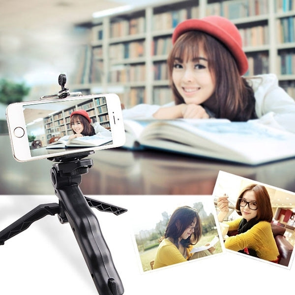 Portable Hand Grip / Mini Tripod Stand Steadicam Curve with Straight Clip for GoPro HERO 4 / 3 / 3+ / SJ4000 / SJ5000 / SJ6000 Sports DV / Digital Camera / iPhone , Galaxy and other Mobile Phone(Green) - Desktop Holder by PMC TechLife | Online Shopping South Africa | PMC TechLife