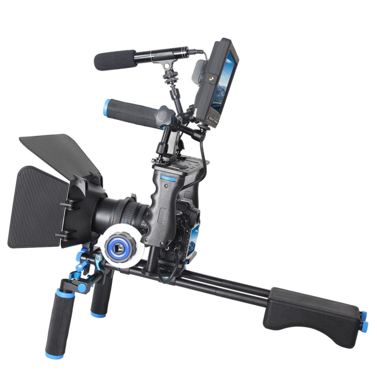 YELANGU YLG1103A-A Dual Handles Camera Shoulder Mount + Camera Cage Stabilizer Kit with Matte Box for DSLR Camera / Video Camera - free shipping - PMC TechLife - Order now!