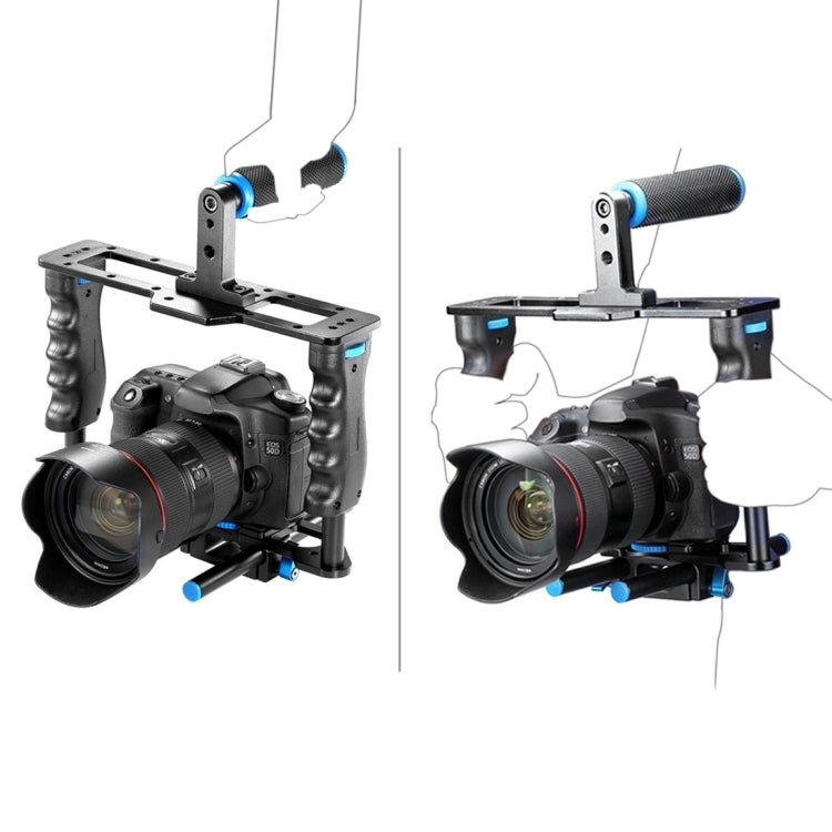 YELANGU YLG1103A-A Dual Handles Camera Shoulder Mount + Camera Cage Stabilizer Kit with Matte Box for DSLR Camera / Video Camera - free shipping - PMC TechLife - Order now!