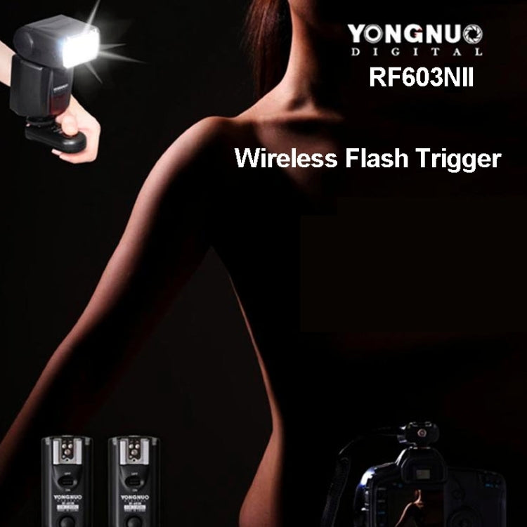 2 PCS YONGNUO RF603N II FSK 2.4GHz Wireless Flash Trigger with N1 Shutter Connecting Cable - free shipping - PMC TechLife - Order now!