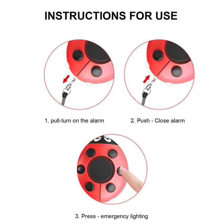 Ladybug Personal Alarm, Self-defense Defend Wolf, Mini Alarm for Girl and Kids(Red) - Anti-lost Alarm by PMC TechLife | Online Shopping South Africa | PMC TechLife
