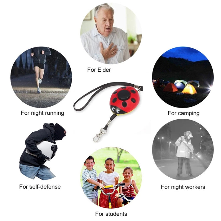 Ladybug Personal Alarm, Self-defense Defend Wolf, Mini Alarm for Girl and Kids(Red) - Anti-lost Alarm by PMC TechLife | Online Shopping South Africa | PMC TechLife