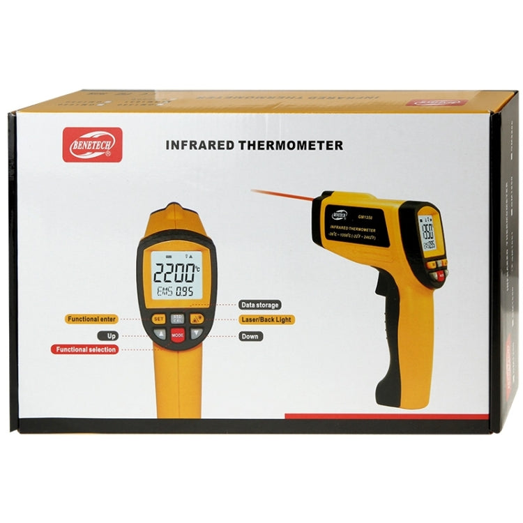 BENETECH GM1651 USB Digital Display Temperature Gun Handheld Infrared IR Thermometer, Measure Range: -30~1650C - free shipping - PMC TechLife - Order now!