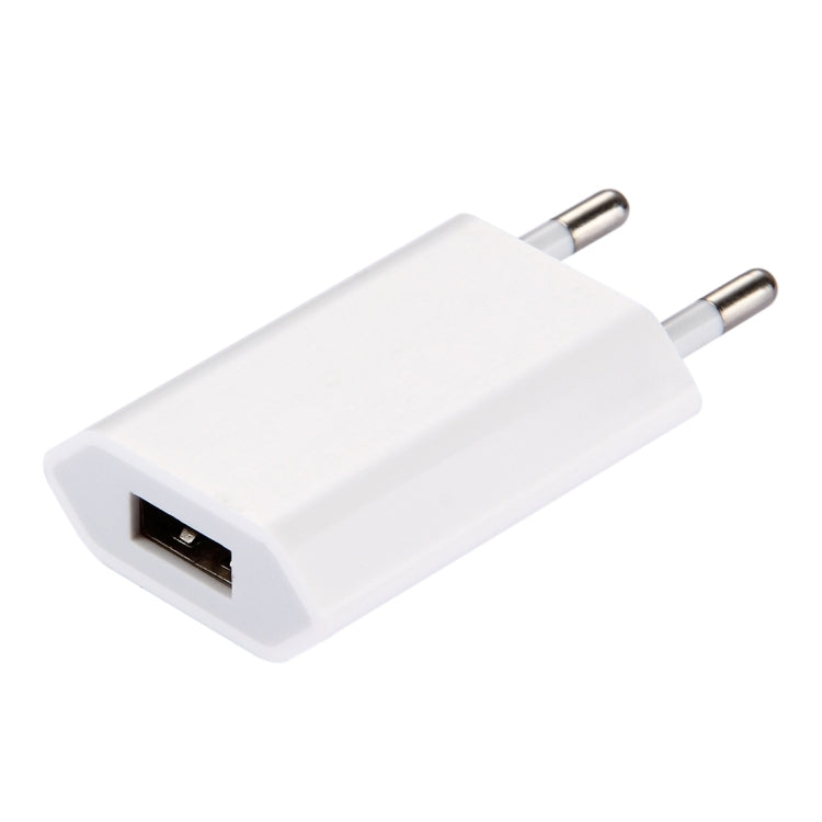 5V / 1A Single USB Port Charger Travel Charger, EU Plug(White) - USB Charger by PMC TechLife | Online Shopping South Africa | PMC TechLife | Buy Now Pay Later Mobicred