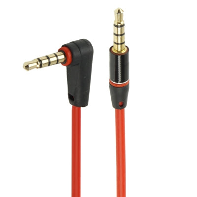 1.2m Aux Audio Cable 3.5mm Elbow to Straight Male, Compatible with Phones, Tablets, Headphones, MP3 Player, Car/Home Stereo & More(Red) - Cable & Splitter by PMC TechLife | Online Shopping South Africa | PMC TechLife