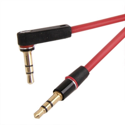 1.2m Aux Audio Cable 3.5mm Elbow Male to Straight  Male, Compatible with Phones, Tablets, Headphones, MP3 Player, Car/Home Stereo & More(Red) - Cable & Splitter by PMC TechLife | Online Shopping South Africa | PMC TechLife