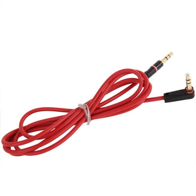 1.2m Aux Audio Cable 3.5mm Elbow Male to Straight  Male, Compatible with Phones, Tablets, Headphones, MP3 Player, Car/Home Stereo & More(Red) - Cable & Splitter by PMC TechLife | Online Shopping South Africa | PMC TechLife