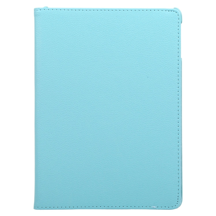 For iPad 9.7 (2018) & iPad 9.7 (2017) & Air 2 & Air 360 Degree Rotation Litchi Texture Leather Case with 2 Gears Holder(Blue) - iPad 9.7 (2018) & (2017) Cases by PMC TechLife | Online Shopping South Africa | PMC TechLife | Buy Now Pay Later Mobicred