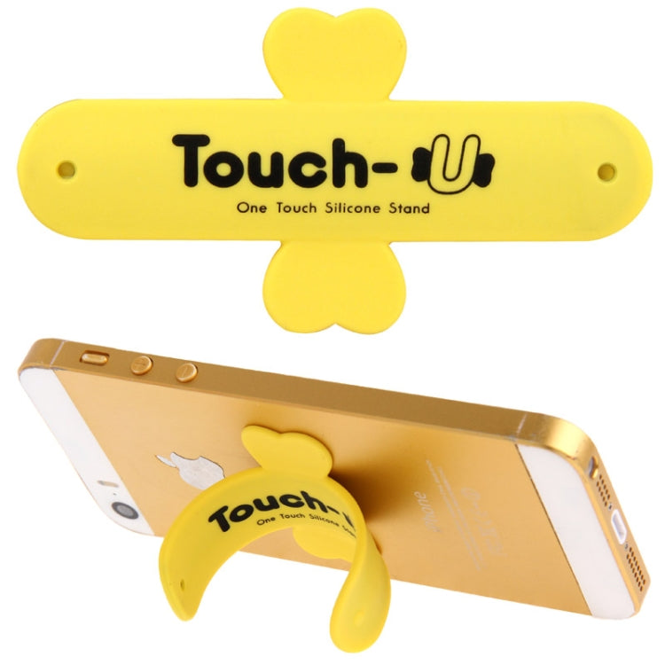 100 PCS Touch-u One Touch Universal Silicone Stand Holder, 100 PCS Touch-u One Touch Universal Silicone Stand Holder(Yellow) - Desktop Holder by PMC TechLife | Online Shopping South Africa | PMC TechLife