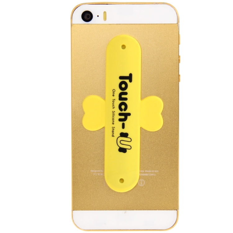 100 PCS Touch-u One Touch Universal Silicone Stand Holder, 100 PCS Touch-u One Touch Universal Silicone Stand Holder(Yellow) - Desktop Holder by PMC TechLife | Online Shopping South Africa | PMC TechLife