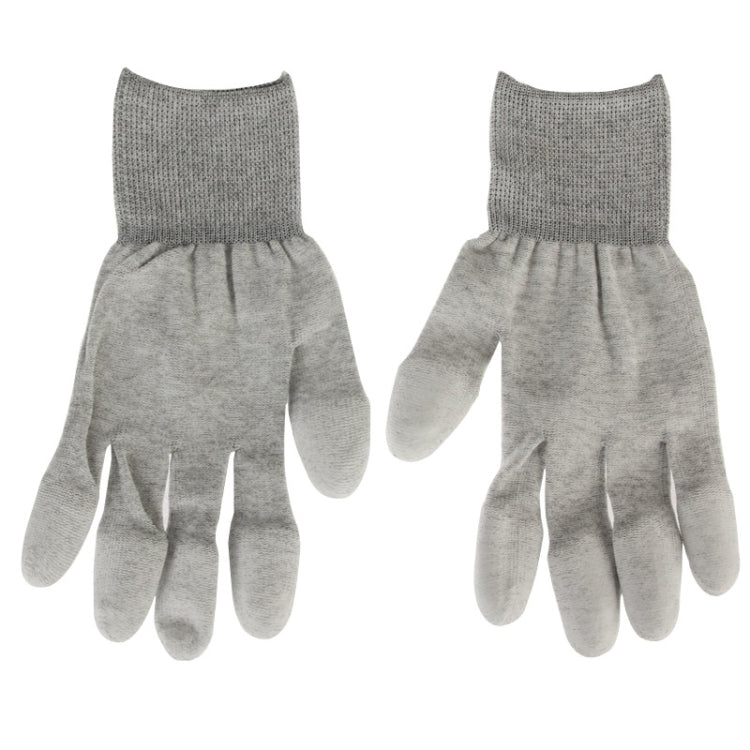 Anti Static ESD Safe Universal Size PU Fingertip Coating Gloves for Computer / Electronic / Phone Repair, Pair of 2(Grey) - free shipping - PMC TechLife - Order now!