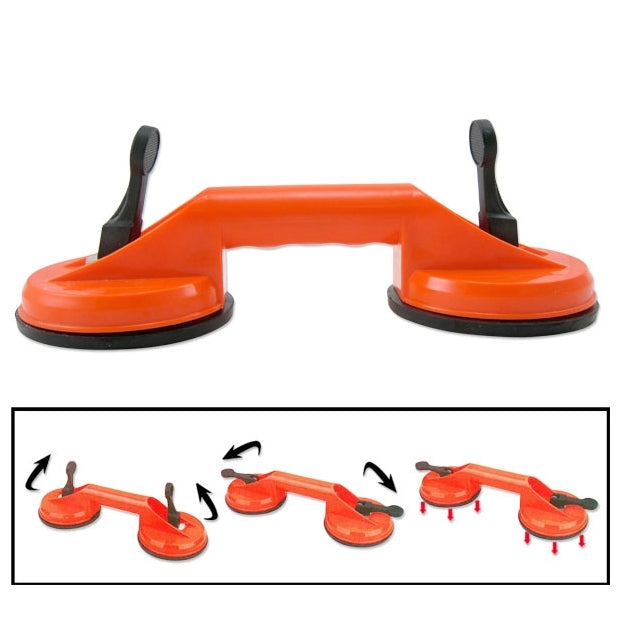 Double Suction Cup Dent Puller Glass Handle Repair Tool for PC / Laptop / iMac / LCD TV, Diameter: 11.5cm - free shipping - PMC TechLife - Order now!