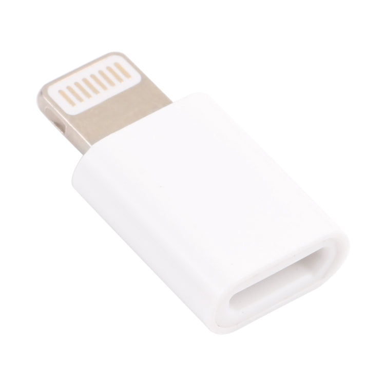 Micro USB Female to 8 Pin Male Mini Adapter(White) - Converter & Adapter by PMC TechLife | Online Shopping South Africa | PMC TechLife | Buy Now Pay Later Mobicred