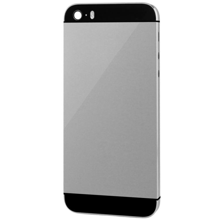 Full Housing Alloy  Back Cover with Mute Button + Power Button + Volume Button + Nano SIM Card Tray for iPhone 5S(Grey) - iPhone 5 Parts by PMC TechLife | Online Shopping South Africa | PMC TechLife