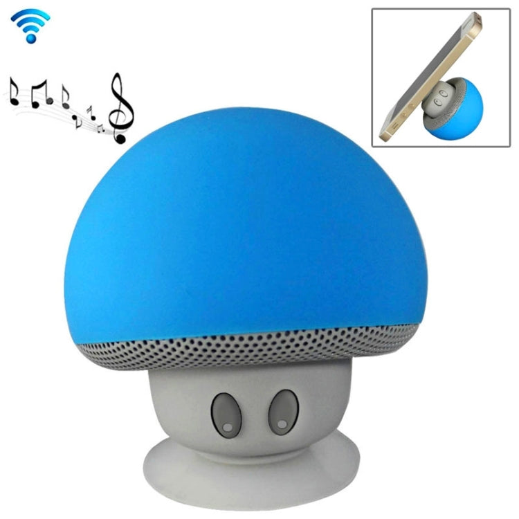 Mushroom Shape Bluetooth Speaker with Suction Holder(Blue) - Desktop Speaker by PMC TechLife | Online Shopping South Africa | PMC TechLife