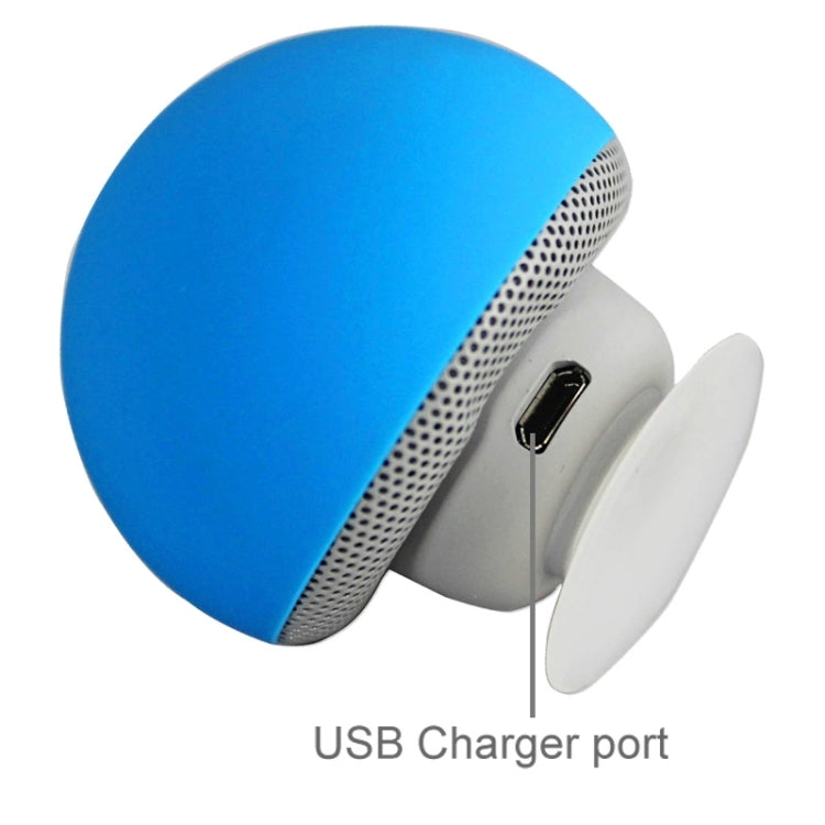 Mushroom Shape Bluetooth Speaker with Suction Holder(Blue) - Desktop Speaker by PMC TechLife | Online Shopping South Africa | PMC TechLife