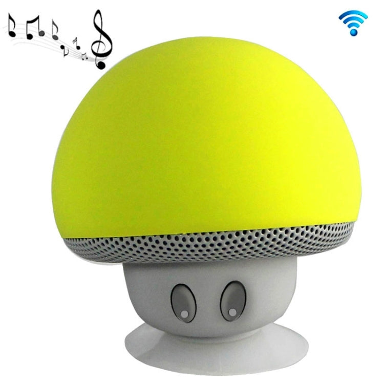 Mushroom Shape Bluetooth Speaker with Suction Holder(Yellow) - Desktop Speaker by PMC TechLife | Online Shopping South Africa | PMC TechLife