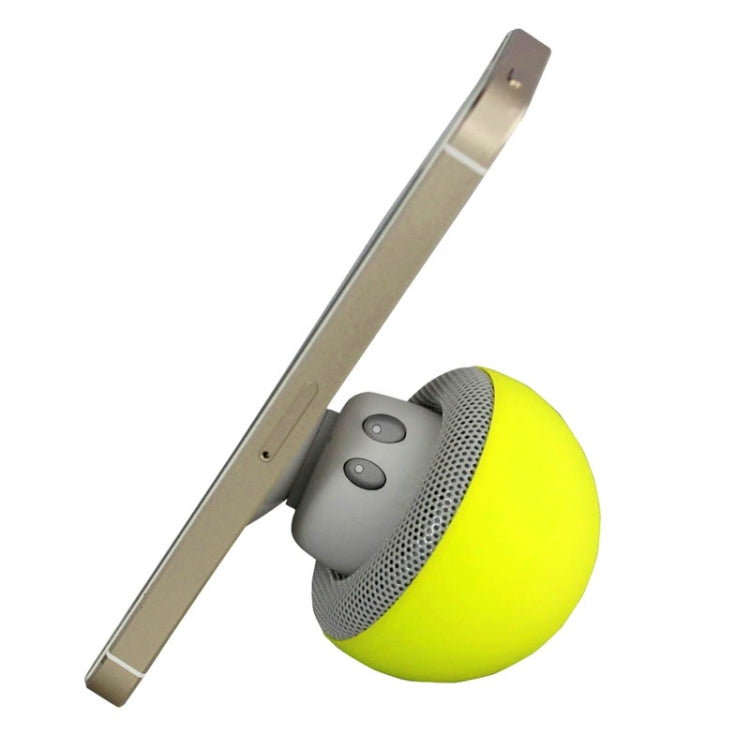 Mushroom Shape Bluetooth Speaker with Suction Holder(Yellow) - Desktop Speaker by PMC TechLife | Online Shopping South Africa | PMC TechLife