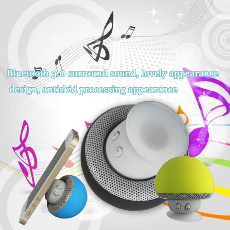 Mushroom Shape Bluetooth Speaker with Suction Holder(Green) - Desktop Speaker by PMC TechLife | Online Shopping South Africa | PMC TechLife