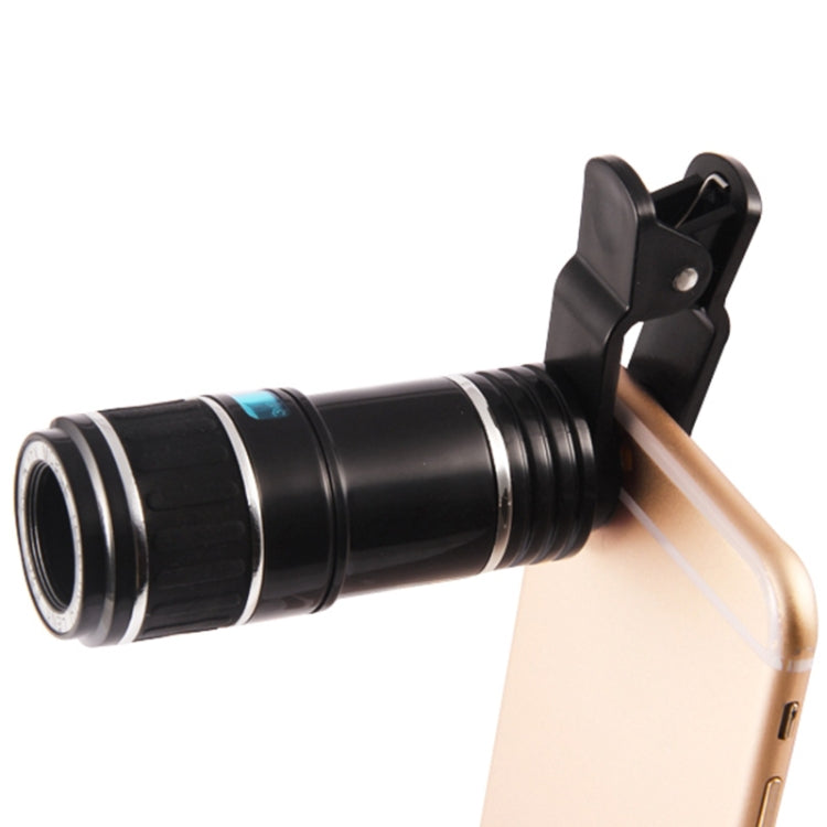 Universal 12X Zoom Optical Zoom Telescope Lens with Clip - Telescope & Microscope by PMC TechLife | Online Shopping South Africa | PMC TechLife