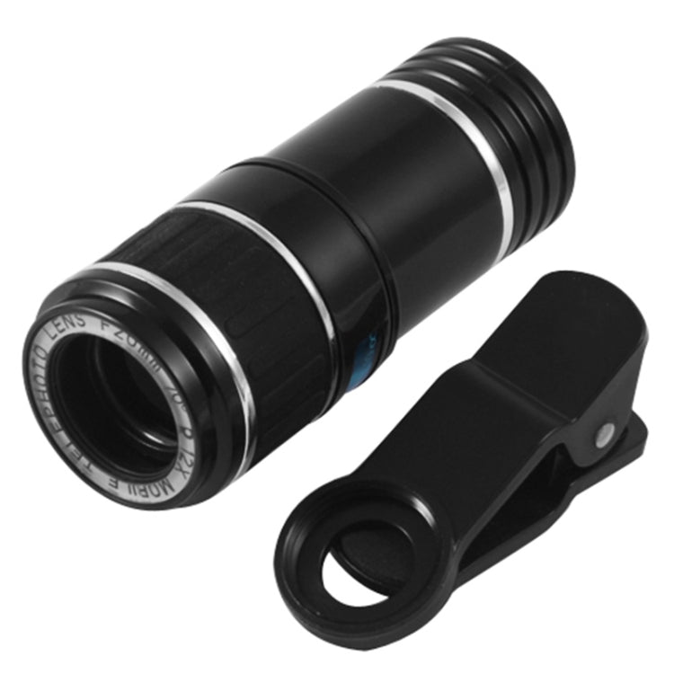 Universal 12X Zoom Optical Zoom Telescope Lens with Clip - Telescope & Microscope by PMC TechLife | Online Shopping South Africa | PMC TechLife