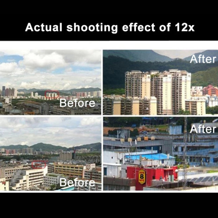 Universal 12X Zoom Optical Zoom Telescope Lens with Clip - Telescope & Microscope by PMC TechLife | Online Shopping South Africa | PMC TechLife